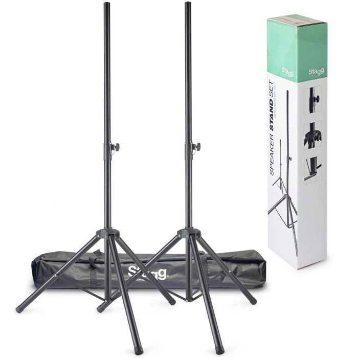 Stagg SPS-0620 BK PA Speaker Stands with Carry Bag