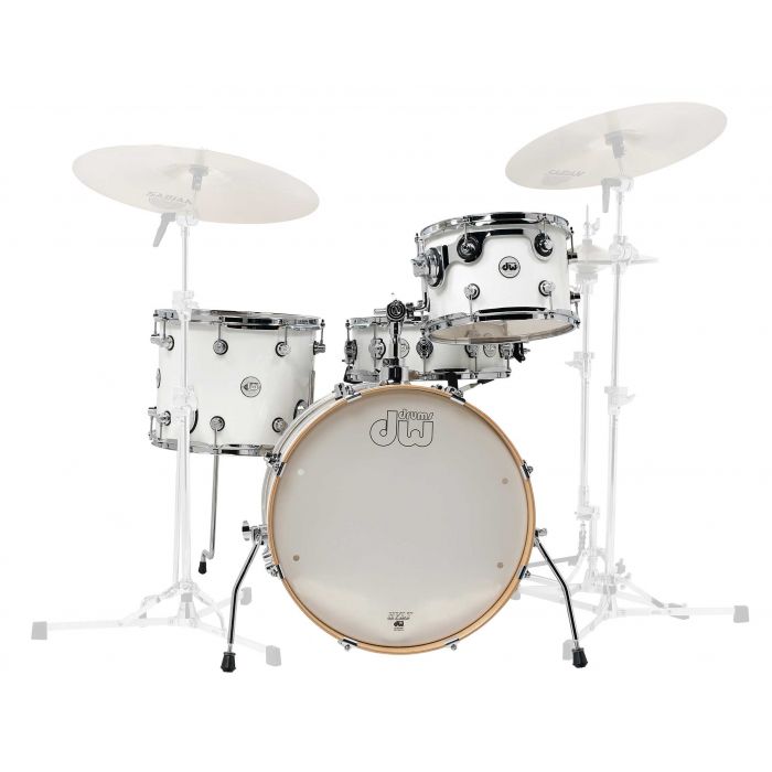DW Drums Frequent Flyer White Gloss Lacquer Kit