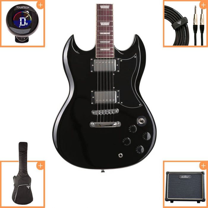 Eastcoast GS10 Electric Guitar Starter Pack Black