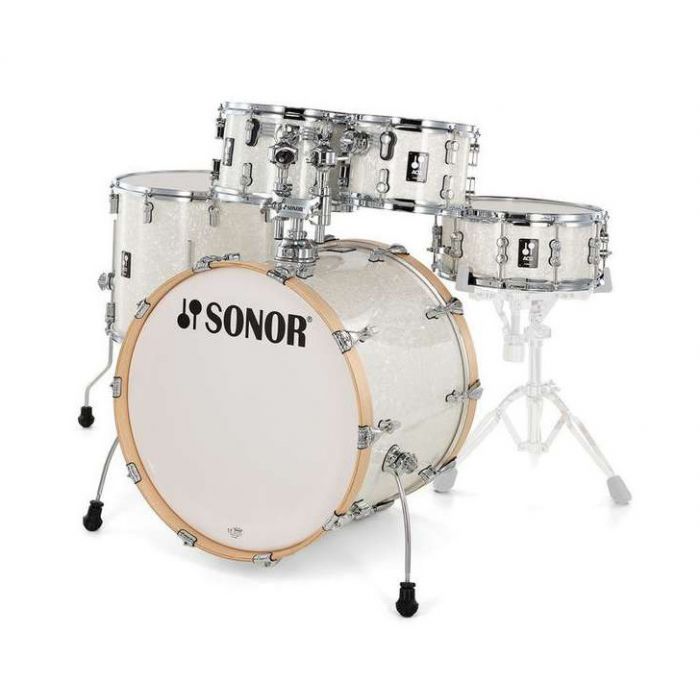 Sonor AQ2 Studio Set White Pearl Left Facing