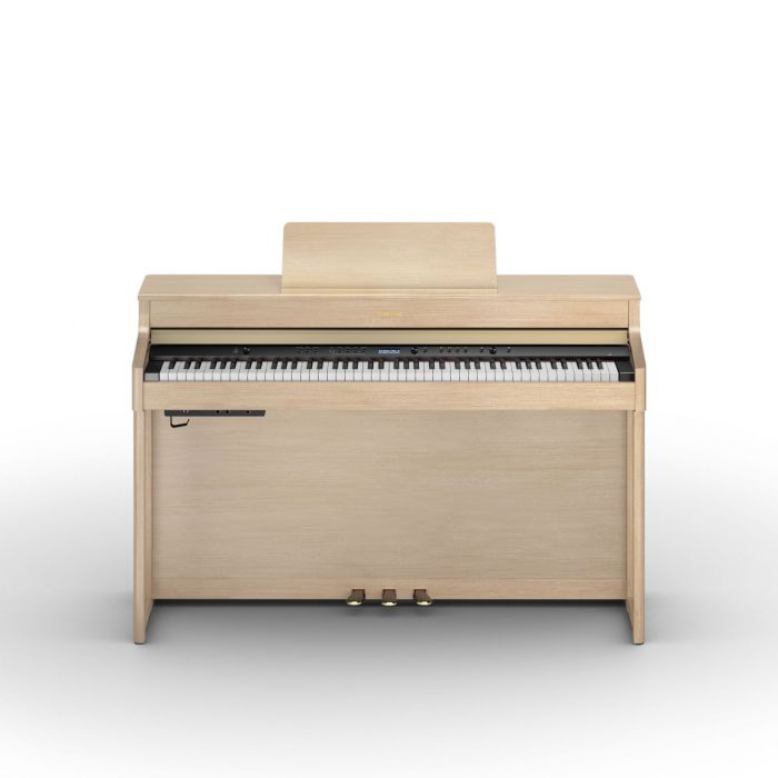 Roland HP702 Digital Piano Light Oak Open Lid