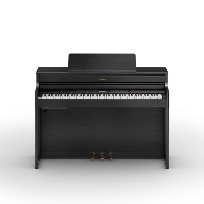 Front View of Roland HP704 Piano Charcoal Black