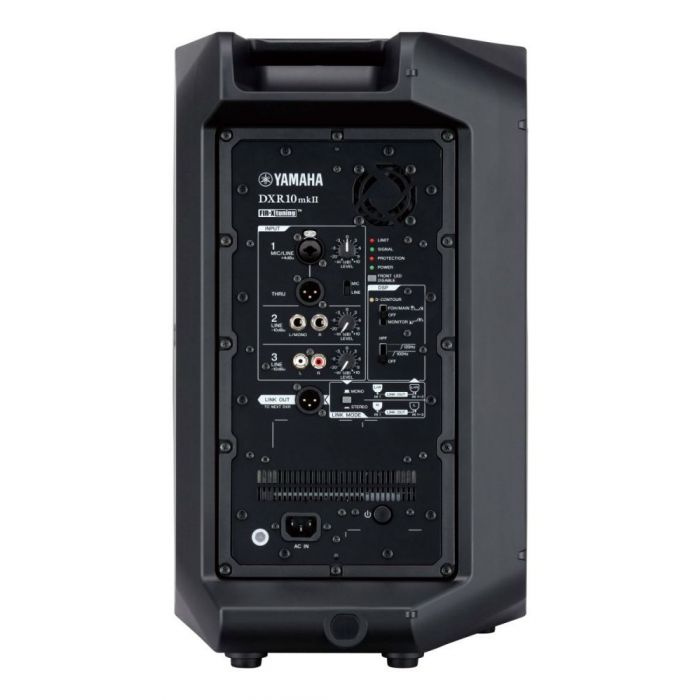 Rear panel view of the Yamaha DXR10 MKII Active PA Speaker