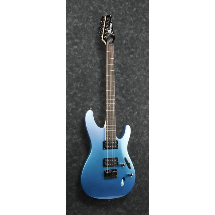 Ibanez S521-OFM S Series Guitar Ocean Fade Metallic Laying Down Showing Side