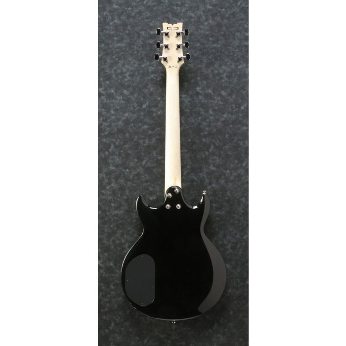 Full rear view of an Ibanez GAX30-BKN Gio Series guitar in Black Night