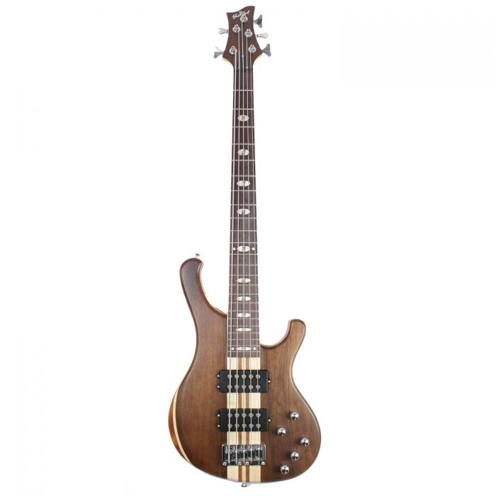 Full frontal image of an Eastcoast GTB055-N 5-String Bass Guitar Natural