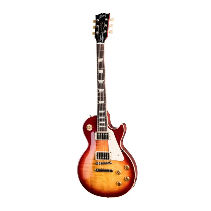 Full frontal image of a Gibson Les Paul Standard 50s Guitar in heritage cherry sunburst