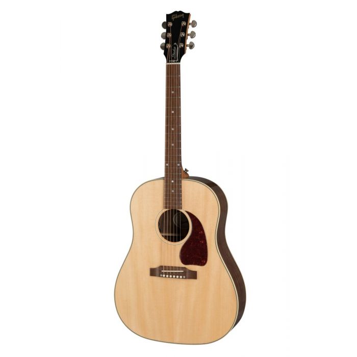 Full frontal view of a Gibson G-45 Studio electro acoustic guitar with an Antique Natural finish