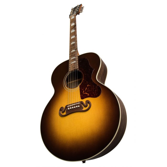 Glamour Shot of Gibson SJ-200 Studio Electro-Acoustic Guitar Walnut Burst