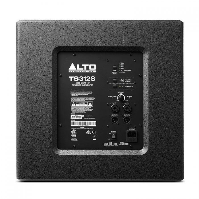 Alto TrueSonic 3 TS312S Powered Subwoofer Rear