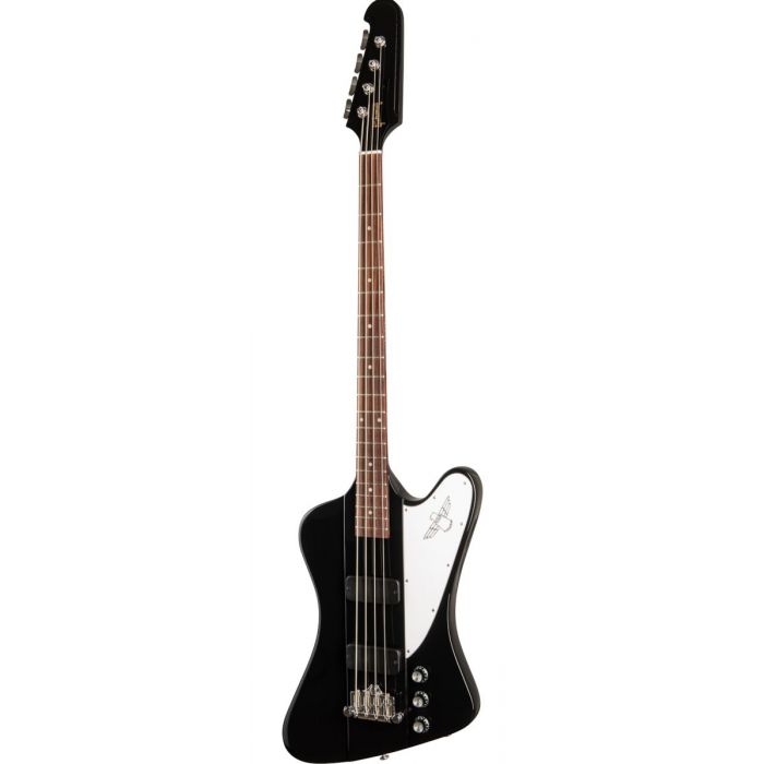 Full frontal image of a Gibson Thunderbird Bass guitar with an Ebony Finish
