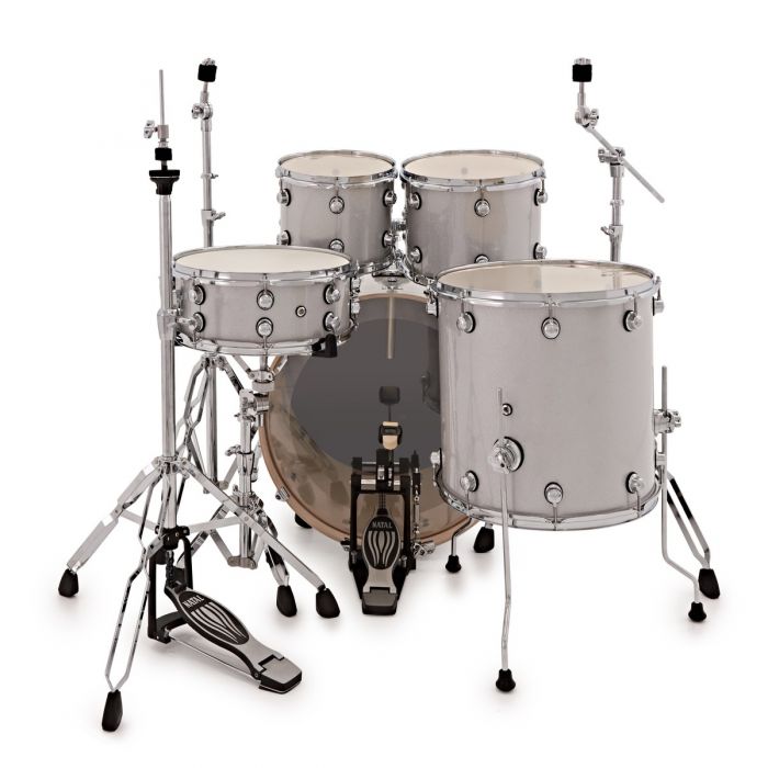 Natal Arcadia Poplar 22" Shell Pack in White Sparkle Drummer's View
