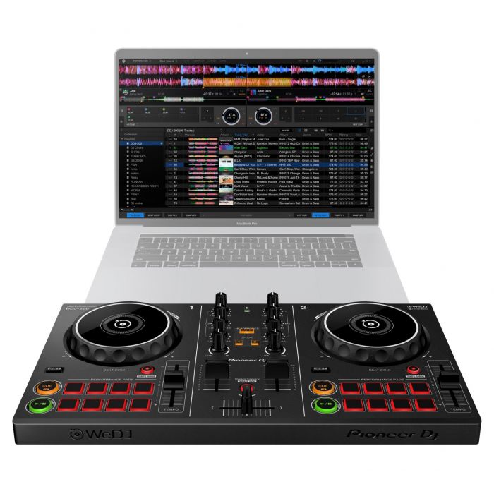 DDJ-200 with a MacBook (Not Included)