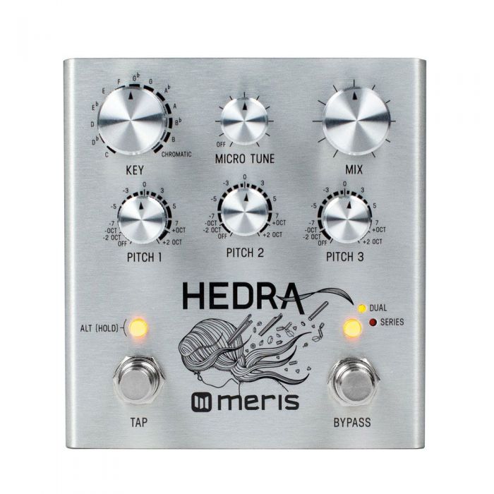 Full frontal view of a Meris Hedra 3 Voice Rhythmic Pitch Shifter