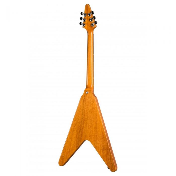 Rear View of Gibson Flying V Style Guitar, Natural Finish