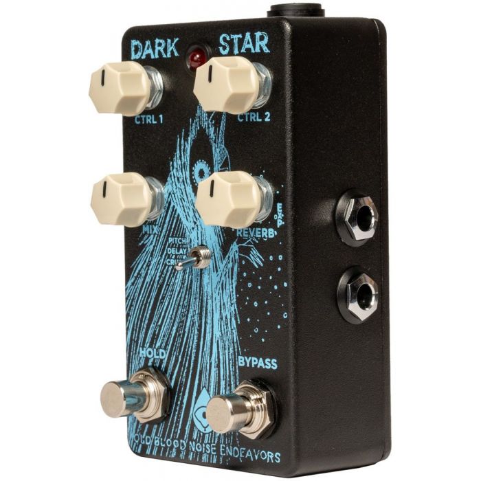 Front left angle review of a Old Blood Noise Endeavors Dark Star Pedal