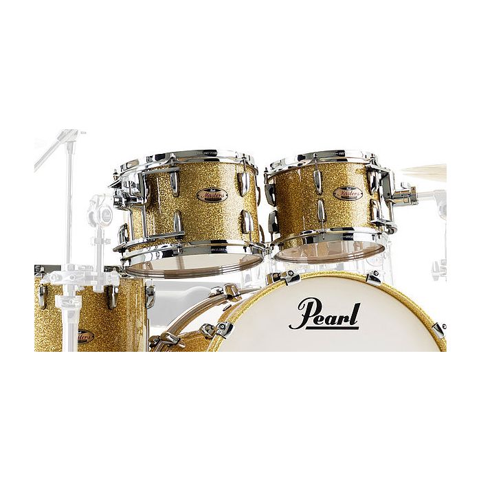 Pearl Masters Maple Reserve 22" 4-Piece Shell Pack in Bombay Gold Sparkle Close Up