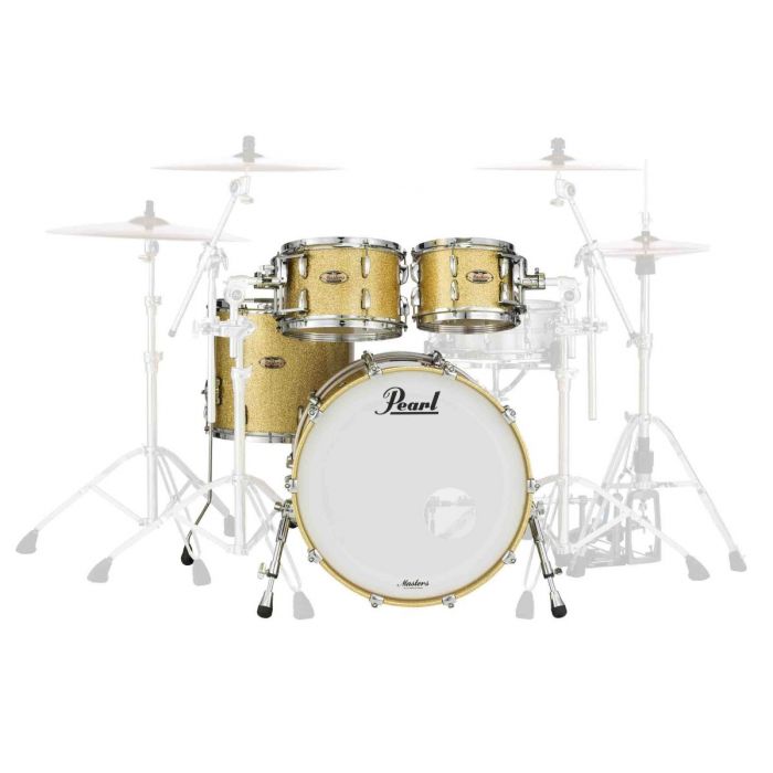 Pearl Masters Maple Reserve 22" 4-Piece Shell Pack in Bombay Gold Sparkle Front View