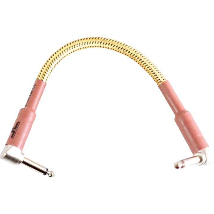 TOURTECH Pro 15cm Angled Guitar Patch Cable, Tweed