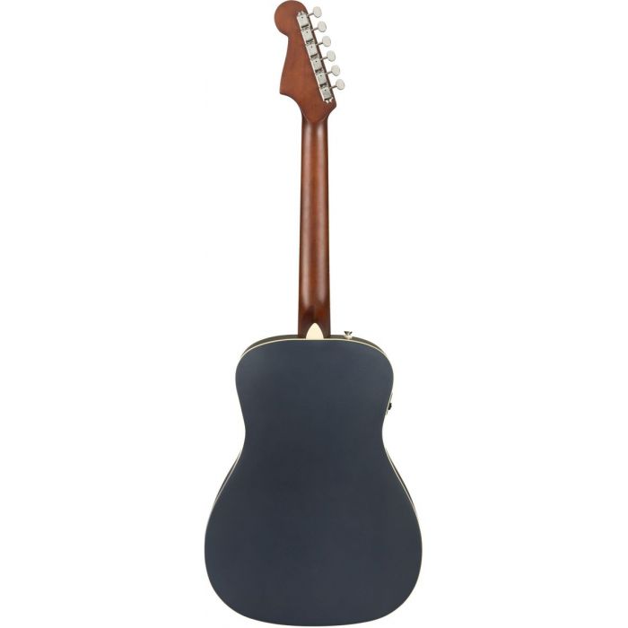 Full rear view of a Fender Malibu Player Walnut FB Midnight Satin Acoustic Guitar