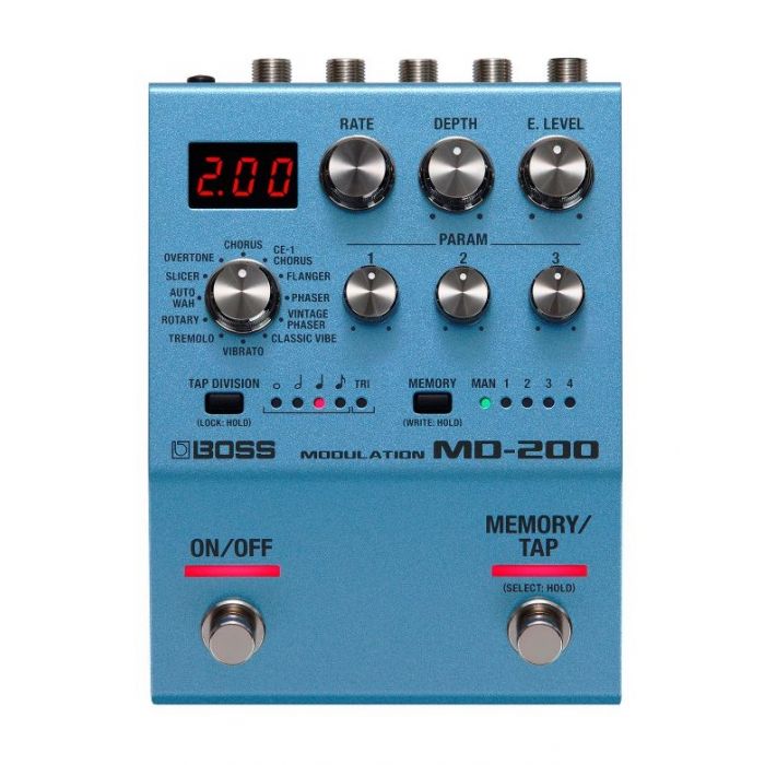 Top panel view of a Boss MD-200 Modulation Pedal