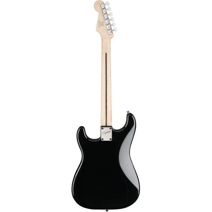 Full rear view of a Squier Bullet Stratocaster HT IL Black Electric Guitar