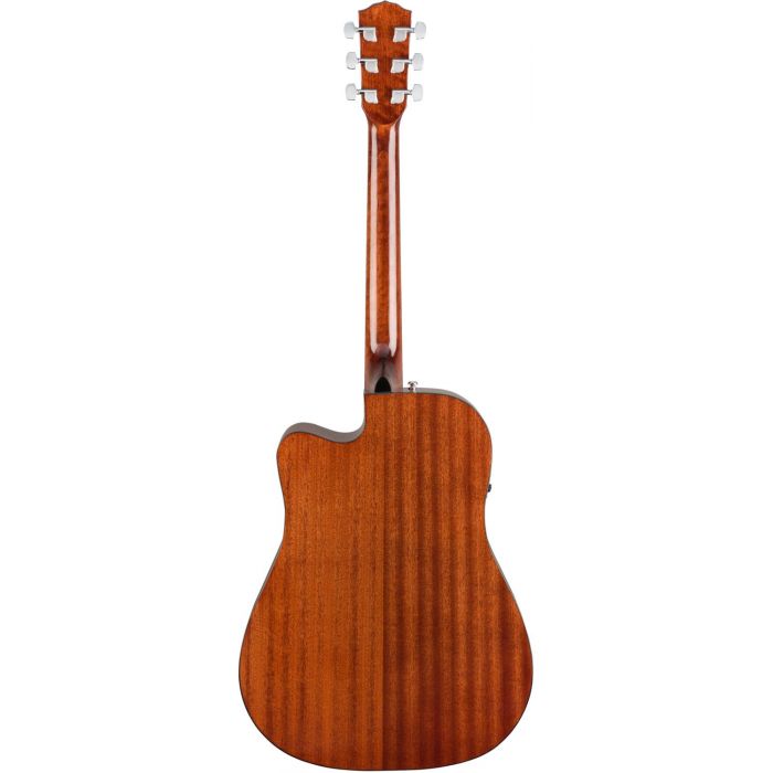Rear View of Fender CD-60SCE Dreadnought All-Mahogany