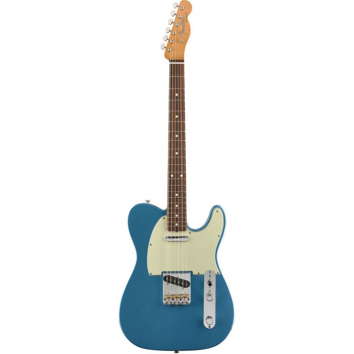 Full frontal view of a Fender Vintera 60s Telecaster Modified PF Lake Placid Blue