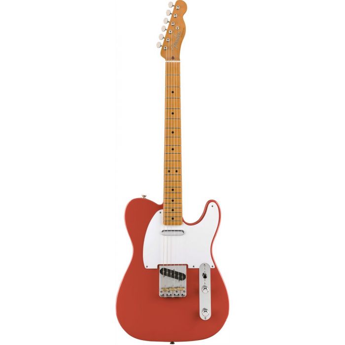 Full frontal view of a Fender Vintera 50s Telecaster MN Fiesta Red