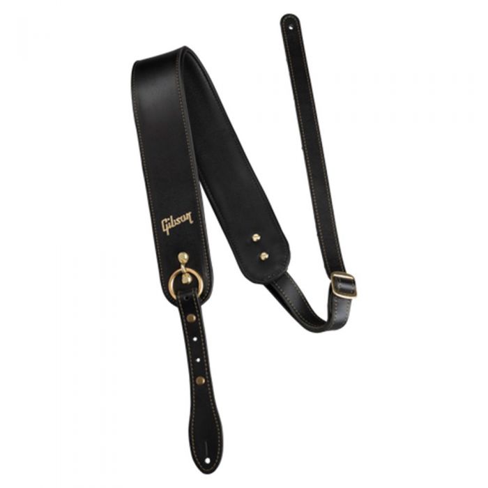 Full view of a Gibson The Premium Saddle Guitar Strap