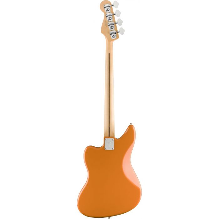 Full rear view of a Fender Player Jaguar Bass PF Capri Orange