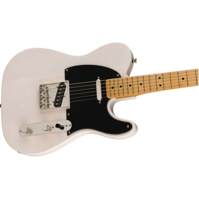 Front angled view of a Squier Classic Vibe 50s Telecaster MN White Blonde