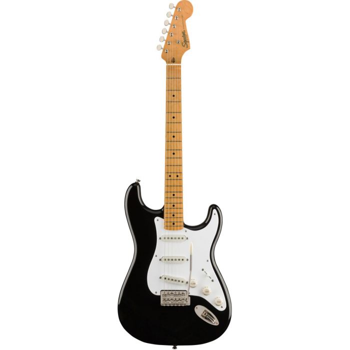 Full frontal view of a Squier Classic Vibe 50s Stratocaster MN Black