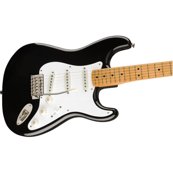 Front angled view of a Squier Classic Vibe 50s Stratocaster MN Black