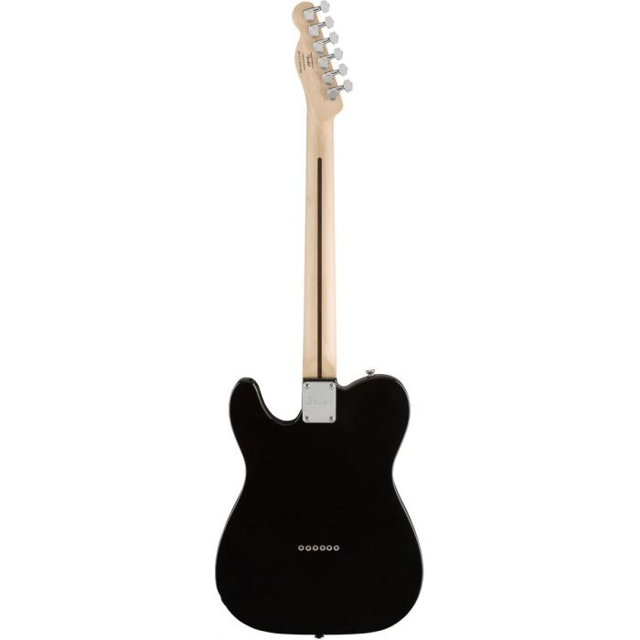 Full rear view of a Squier Bullet Telecaster IL Black Guitar