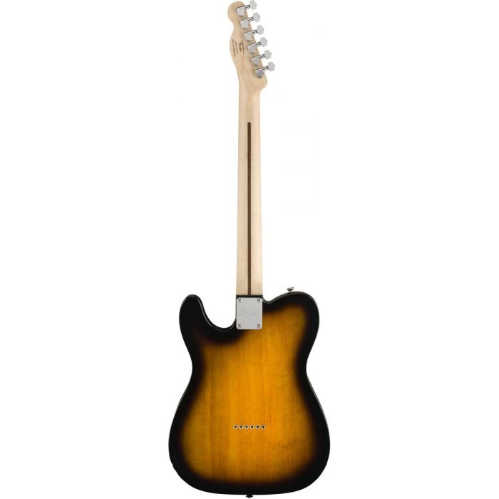 Full rear view of a Squier Bullet Telecaster IL Brown Sunburst Guitar