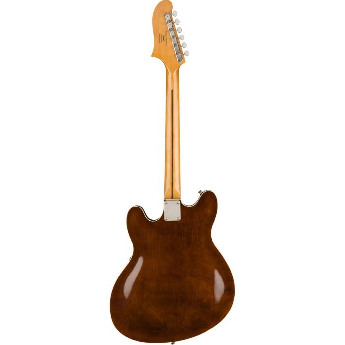 Full rear view of a Squier Classic Vibe Starcaster MN Walnut