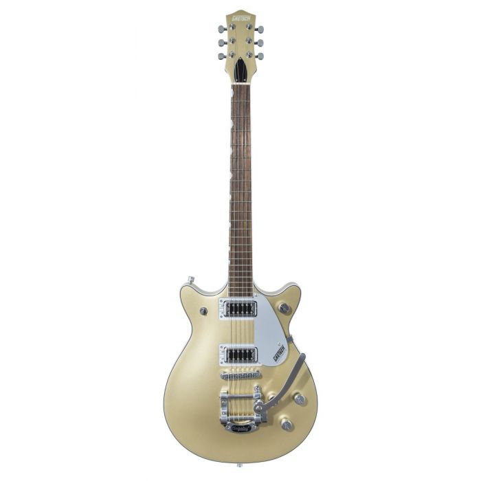 Full frontal view of a Gretsch G5232T Electromatic Double Jet FT Casino Gold
