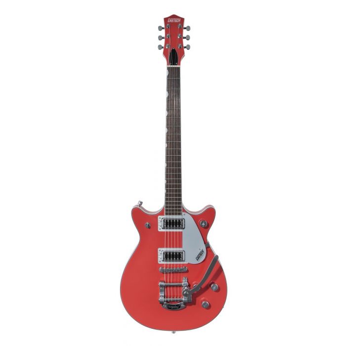 Full frontal view of a Gretsch G5232T Electromatic Double Jet FT Tahiti Red