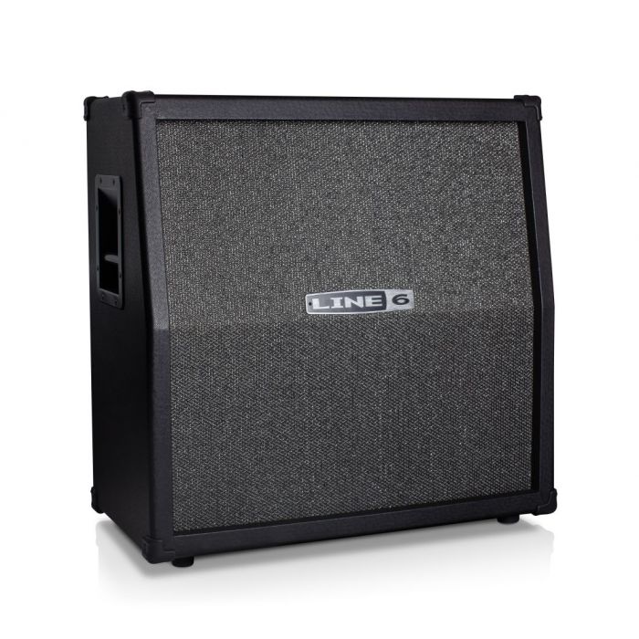 Front right angled view of a Line 6 Spider V412 MKII 4 x 12 Guitar Cabinet