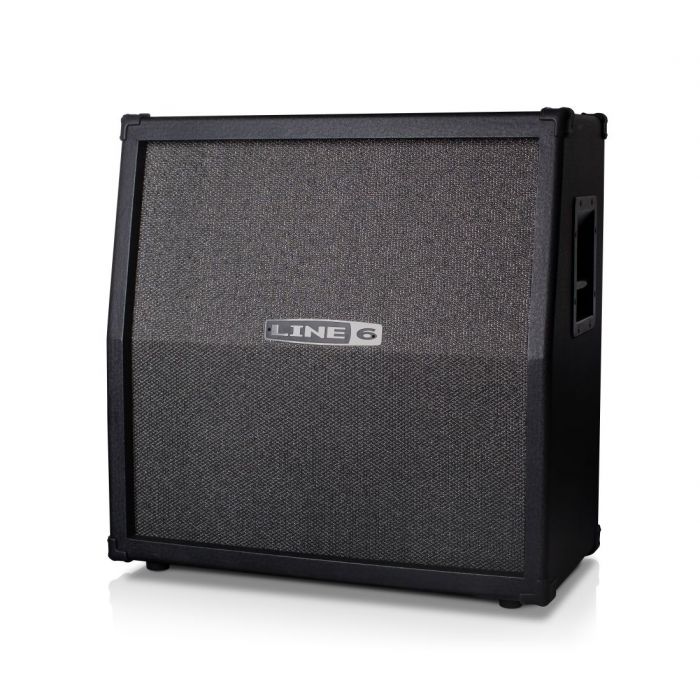 Front left angled view of a Line 6 Spider V412 MKII 4 x 12 Guitar Cabinet