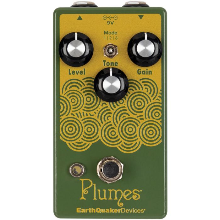 Full frontal view of a EarthQuaker Devices Plumes Small Signal Shredder