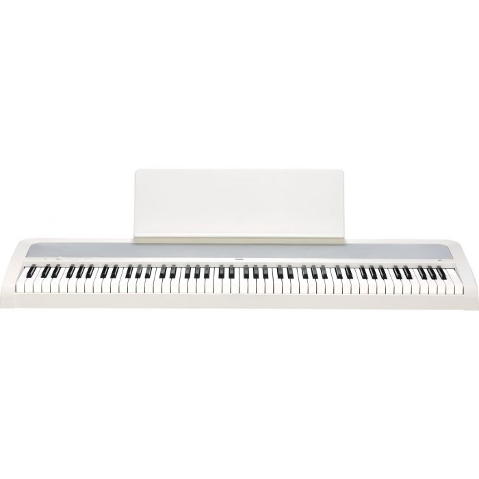 Frontal View of Korg B2 Digital Piano White with Music Rest