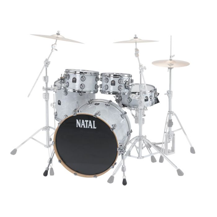 Natal Cafe Racer 22in 4-Piece Shell Pack White Swirl