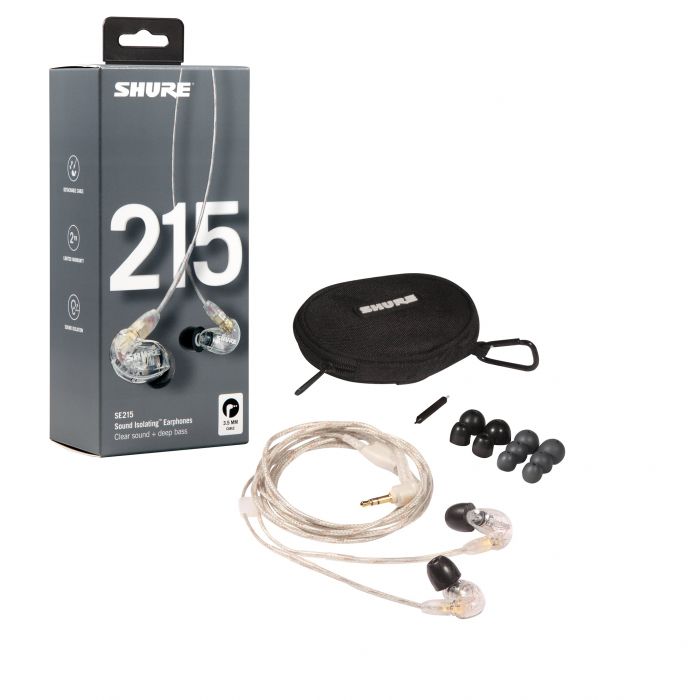 Shure SE215 In-Ears with Carry Case and Moulded Fittings