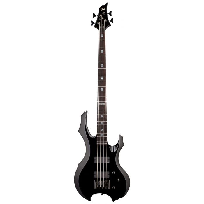 Full frontal view of a ESP LTD TA-600 Tom Araya Bass Guitar Black