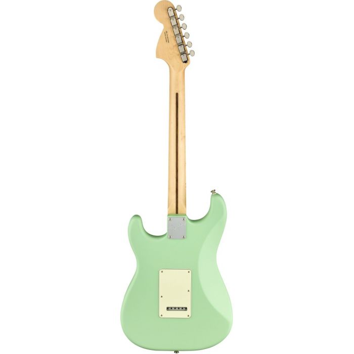 Full rear view of a Fender American Performer Stratocaster HSS MN Satin Surf Green
