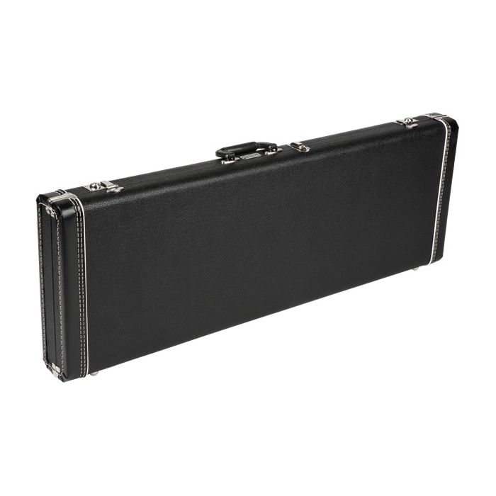 Full view of a Fender Standard Strat and Tele Case in Black