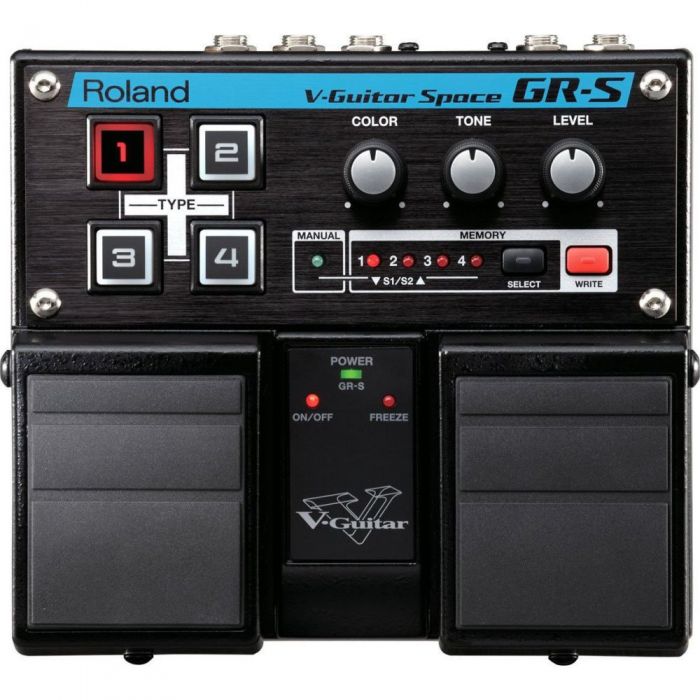 Full front view of a Roland GR-S V-Guitar Space Effects Pedal