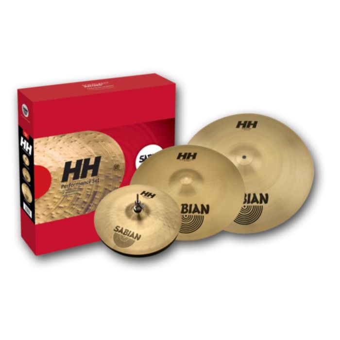 Full view of a Sabian HH Performance Cymbal Set